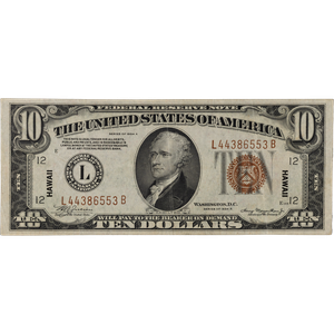 1934A $10 Federal Reserve Note, Hawaii Main Image
