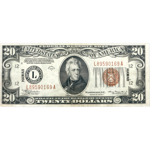 Series 1934A $20 Federal Reserve Note, Hawaii, Fine Main Image