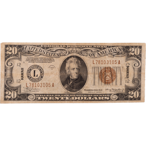 1934A $20 Federal Reserve Note, Hawaii Main Image