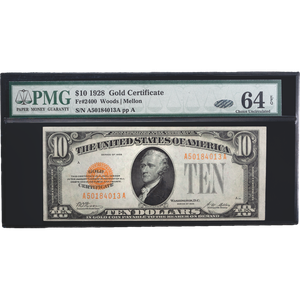 1928 $10 Gold Certificate Main Image