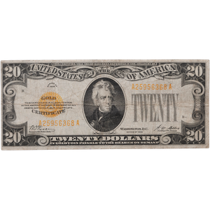 1928 $20 Gold Certificate, Fine Main Image