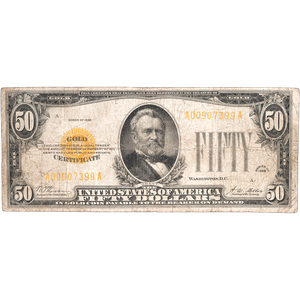 1928 $50 Gold Certificate Main Image