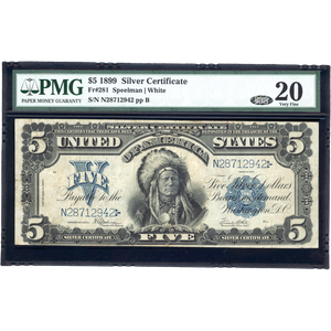 Series 1899 $5 Large-Size Silver Certificate, Indian Chief Main Image