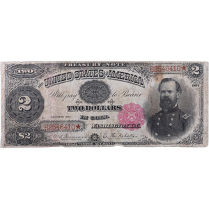 1891 $2 Treasury Note Main Image