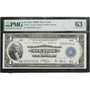 Series 1918 $1 Large Size Federal Reserve Bank Note Main Image