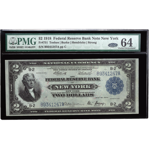1918 $2 Large-Size Federal Reserve Bank Note Main Image