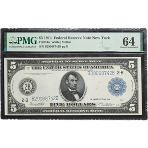 Series 1914 $5 Large Size Federal Reserve Bank Note Main Image