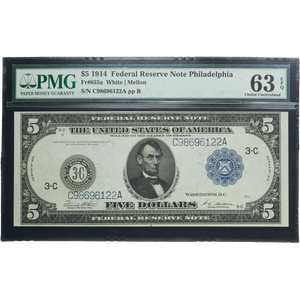 Series 1914 $5 Large Size Federal Reserve Note Main Image