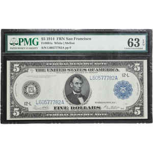 Series 1914 $5 Large-Size Federal Reserve Note Main Image