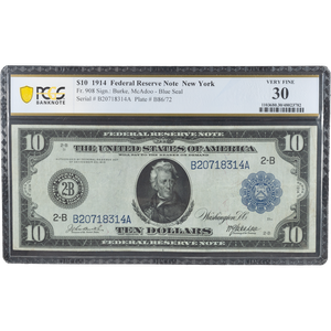 Series 1914 $10 Large Size Federal Reserve Note Main Image