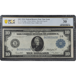 Series 1914 $10 Large Size Federal Reserve Note Main Image