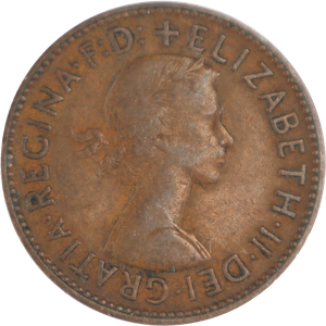 1954-1967 GB Brz 1/2 Penny Eliz II  CIRC Main Image