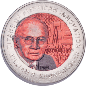 2021 Ghana Titanium 2 Cedis Titans of American Innovation - William B. Kouwenhoven Main Image