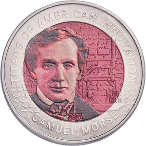 2021 Ghana Titanium 2 Cedis Titans of American Innovation - Samuel F.B. Morse Main Image