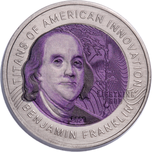 2021 Ghana Titanium 2 Cedis Titans of American Innovation - Ben Franklin Main Image