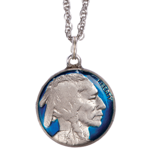 Enameled Buffalo Nickel Necklace Main Image