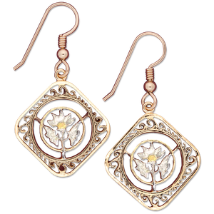 Orange Blossom Cut Coin Earrings Main Image
