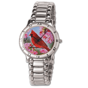 Colorized Cardinal Native American Dollar Woman's Watch Main Image