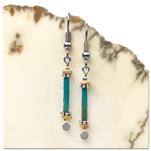 Ancient Egyptian Mummy Bead Earrings Main Image