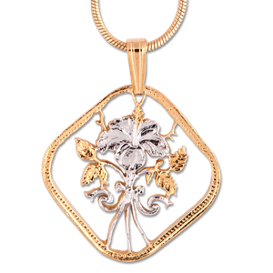 Hibiscus Cut Coin Necklace Main Image