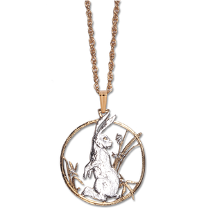 Rabbit Cut Coin Necklace Main Image