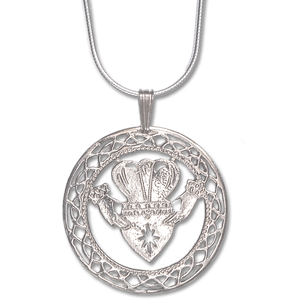 Claddagh Cut Coin Necklace Main Image
