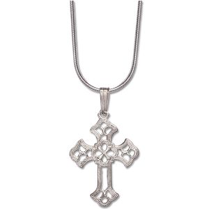 Cross Sterling Silver Necklace Main Image