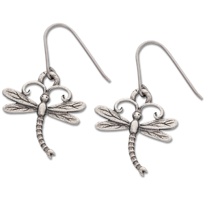 Pewter Dragonfly Earrings Main Image