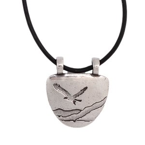 Pewter Soaring Eagle Necklace Main Image