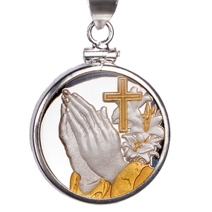 Lord's Prayer 1/4 oz. Silver Round Necklace Main Image