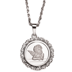 Silver Guardian Angel Necklace Main Image