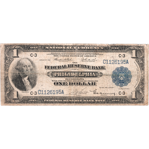 1918 $1 Federal Reserve Bank Note Main Image