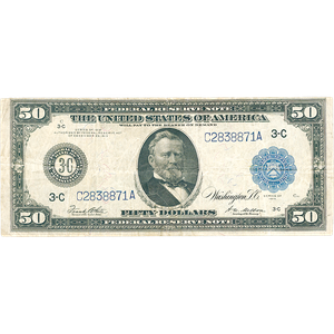 1914 $50 Federal Reserve Note Main Image