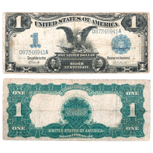 1899 $1 Large-Size Silver Certificate, Black Eagle, Very Good Main Image