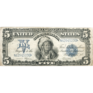 1899 "Indian Chief" $5 Silver Certificate Main Image