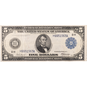 1914 $5 Large-Size Federal Reserve Note Main Image