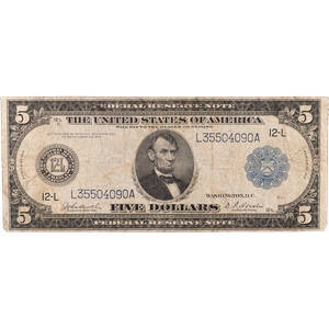 1914 $5 Large-Size Federal Reserve Note Main Image