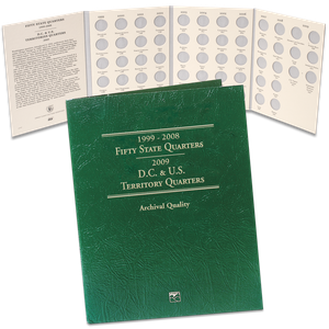 1999-2008 Statehood, 2009 D.C. & U.S. Territories Quarters Display Folder Main Image