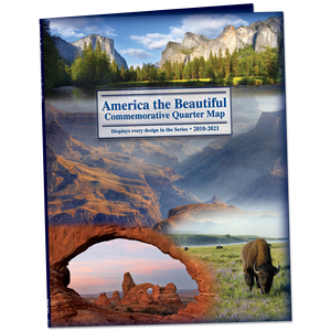 2010-2021 America's National Park Quarter Series Colorful Map Folder Main Image