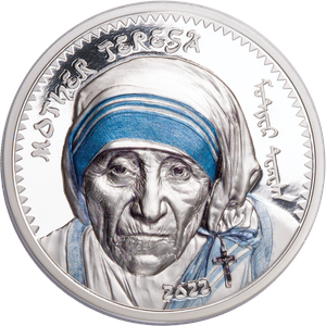 2022 Mongolia 1 oz. Silver 1000 Togrog Mother Teresa Main Image