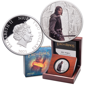 2021 Niue 1 oz. Silver $2 Lord of the Rings - Aragorn Main Image