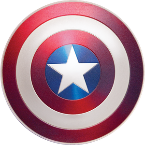 2023 Niue 5 oz. Silver $5 Marvel Captain America Shield Main Image