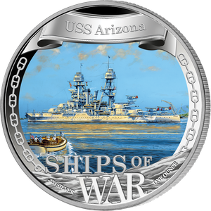 2021 Niue 1 oz. Silver $1 Ships of War - USS Arizona Main Image
