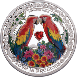 2025 Niue 1 oz. Silver $2 Love is Precious Macaws Main Image