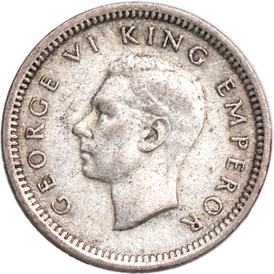 1937-1946 New Zealand Silver 3 Pence Main Image
