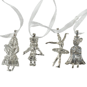 Nutcracker Pewter Ornament Set Main Image