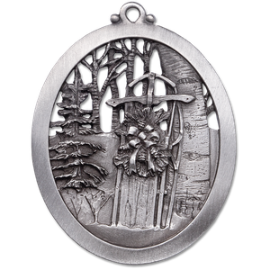 Snow Sled Pewter Ornament Main Image
