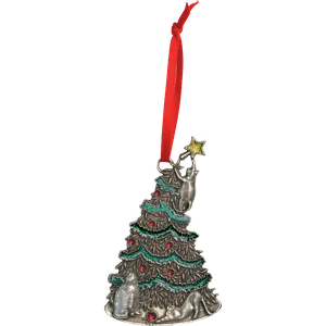 2025 Curious Cats Pewter Ornament Main Image