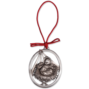 Baby Jesus Pewter Ornament Main Image