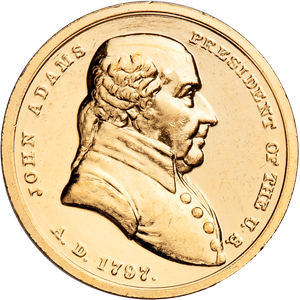 Gold Plated John Adams Medal Main Image